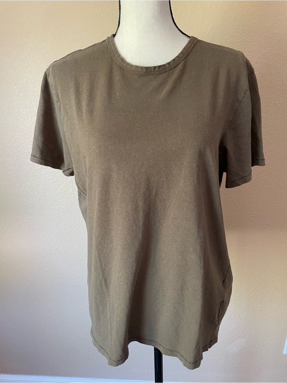 Rag & bone Linen Cotton Blend Short Sleeve Crewneck T-Shirt men women unisex M